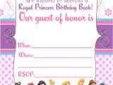 Princess Party Invitation Template 40th Birthday Ideas Disney Princess Birthday Party