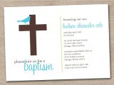 Printable Baptism Invitations Printable Baptism Invitations Blue and Brown Sparrow Bird and