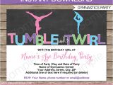 Printable Gymnastics Birthday Invitations Gymnastics Party Invitations Birthday Party