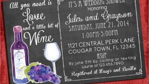 Printable Wine themed Bridal Shower Invitations Printable Wine theme Couples Coed Wedding Shower Invitation I