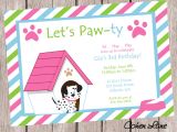 Puppy Party Invites Puppy Party Invitations