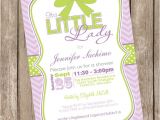 Purple and Green Baby Shower Invitations It S A Little Lady Girl Baby Shower Invitation Green