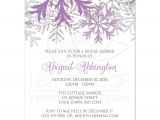 Purple and Silver Bridal Shower Invitations Bridal Shower Invitations Winter Snowflake Purple Silver
