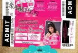 Quinceanera Ticket Invitations Quince Ticket Invites Sweet 16 Pink Photo