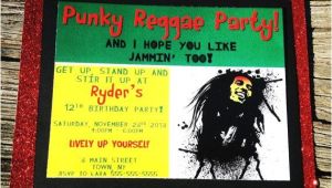 Rasta Party Invitations Bob Marley Invitations Bob Marley Birthday Party by