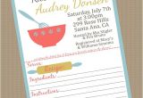 Recipe themed Bridal Shower Invitation Wording Bridal Shower Invitations Bridal Shower Invitation