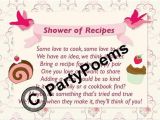 Recipe themed Bridal Shower Invitation Wording Recipe & Pantry themed Bridal Shower Poem Inserts Used