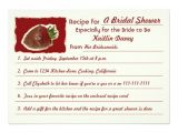 Recipe themed Bridal Shower Invitation Wording Recipe Bridal Shower Invitations