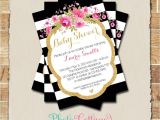 Red Black and Gold Baby Shower Invitations Baby Shower Invitation Glitter Gold Pink Invitation