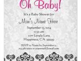 Red Black and White Baby Shower Invitations 2 000 Black White Pink Damask Invitations Black White