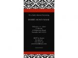 Red Black and White Baby Shower Invitations Black and Red Chic Baby Shower Invitations 4" X 9 25