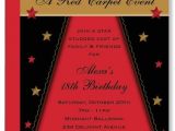 Red Carpet theme Party Invitations 12 Custom Personalized Star Studded Red Carpet Birthday