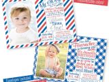 Red White and Blue 1st Birthday Invitations 4th Of July First Birthday Invitations Little by