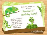 Reptile Party Invites Reptile Birthday Party Invitation