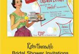 Retro Housewife Bridal Shower Invitations Printable Diy Retro Housewife theme Bridal Shower Party