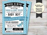 Rock A bye Baby Shower Invitations Rock A bye Baby Shower Musical Baby Shower Invitation