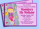 Rock Climbing Party Invitation Template Free 147 Best Images About Girl Birthday Invitations Ideas On