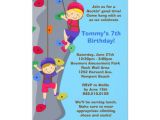 Rock Climbing Party Invitation Template Free Rock Wall Climbing Birthday Party Invitation Zazzle