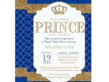 Royal Prince Baby Shower Invitations Little Prince Royal Blue Gold Baby Shower Invitations