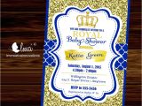 Royal Prince Baby Shower Invitations Royal Baby Shower Invitation Little Prince Baby Showerblue
