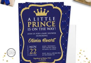 Royal Prince Birthday Invitation Template Free Prince Baby Shower Invitation Royal Prince Baby Shower Etsy