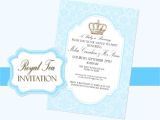 Royal Tea Party Invitation Wording Royal Tea Invitation Blue Crown Invite Blue Wedding