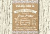 Rustic Bridal Shower Invitations with Matching Recipe Cards Rustic Wedding Bridal Shower Invitation and Matching