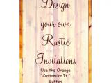 Rustic Party Invitation Template Design Your Own Rustic Invitations Blank Template 5 Quot X 7