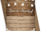 Rustic Party Invitation Template Rustic Bridal Shower Invitations Amazon Com
