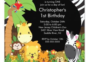 Safari Birthday Invitation Template Free Cute Safari Jungle Birthday Party Invitations Zazzle Com