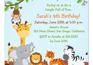 Safari Birthday Invitation Template Free Cute Safari Jungle Birthday Party Invitations Zazzle