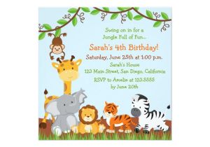 Safari Birthday Invitation Template Free Jungle Invitation Templates