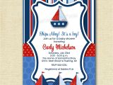 Sailor Baby Shower Invitations Template Ships Ahoy Sailboat Baby Shower or Birthday Party