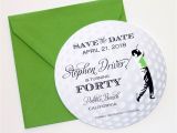 Save the Date Invitation Wording for Birthday Party Golf Ball Save the Date Card Golf Invitation Golf themed