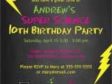 Science themed Party Invitations Science theme Birthday Party Invitations Crafty Chick