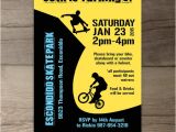 Scooter Party Invites Free Bmx Party Skate Park Birthday Party Invitations Skateboard