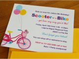 Scooter Party Invites Free Girl Bike and Scooter Party Outdoors Party Birthday