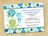 Sea themed Baby Shower Invitations Under the Sea themed Baby Shower Invites