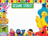 Sesame Street 1st Birthday Invitation Template Elmo and Sesame Street Birthday Party Invitation Coolest