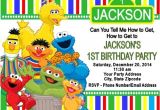 Sesame Street Customized Birthday Invitations Sesame Street Birthday Party Invitations Custom