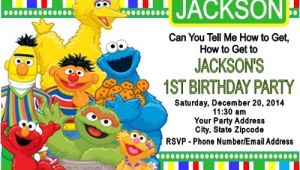 Sesame Street Party Invitations Personalized Sesame Street Birthday Party Invitations Custom