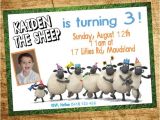 Shaun the Sheep Birthday Party Invitations Shaun the Sheep Party Invitation Google Search