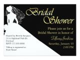Silhouette Bridal Shower Invitations Bride Silhouette Bridal Shower Invitation