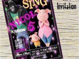 Sing Party Invitations Sing Invitation Sing Personalizedsing Birthday