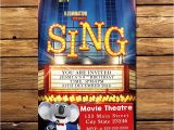 Sing Party Invitations Sing Movie Invitation Sing Invitation Sing Movie Party Sing