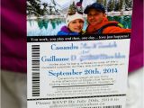 Ski Pass Wedding Invitations Lift Ticket Wedding Invitations to Kicking Horse In Golden