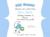 Smurfs Baby Shower Invitations Smurf Birthday Invitations Cake Ideas and Designs
