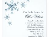 Snowflake Bridal Shower Invitations Icy Winter Snowflake Bridal Shower Invitation