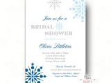 Snowflake Bridal Shower Invitations Winter Bridal Shower Invitations Winter Wonderland Bridal