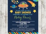Space themed Baby Shower Invitations Outer Space themed Baby Shower Invitation Personalized